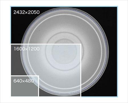 2432*2050 / 1600*1200 / 640*480